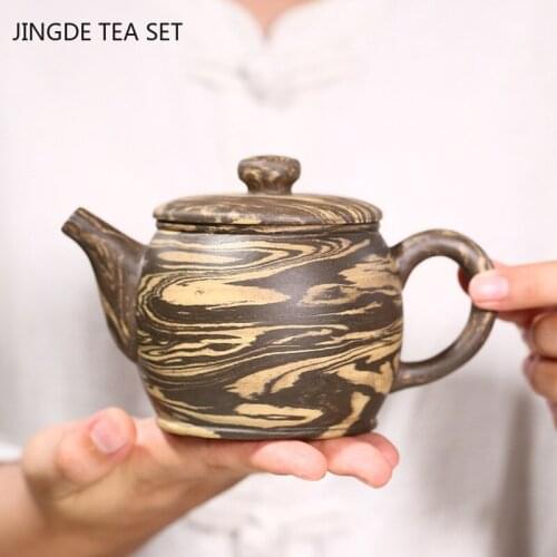 Yixing Tradition Tea Pot Purple Clay Teapot Home Kettle Raw Ore Handmade Teaware Tie Guanyin Chinese Tea Ceremony Gifts 330ml
