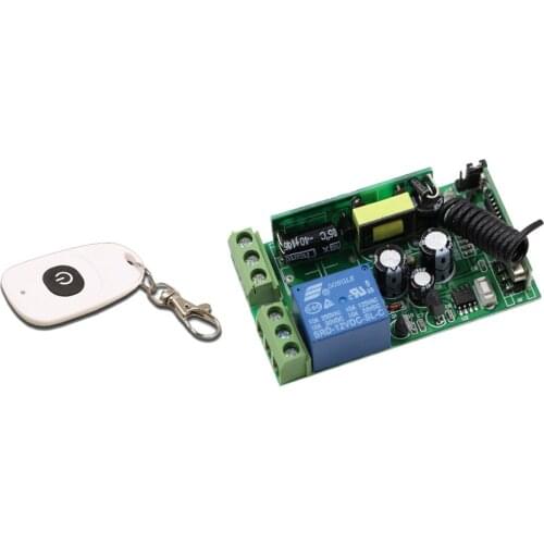 Universal AC 85V 110V 120V 220V 250V Wide Voltage 1 CH 30A Relay RF Wireless Remote Control Switch Receiver and Transmitter