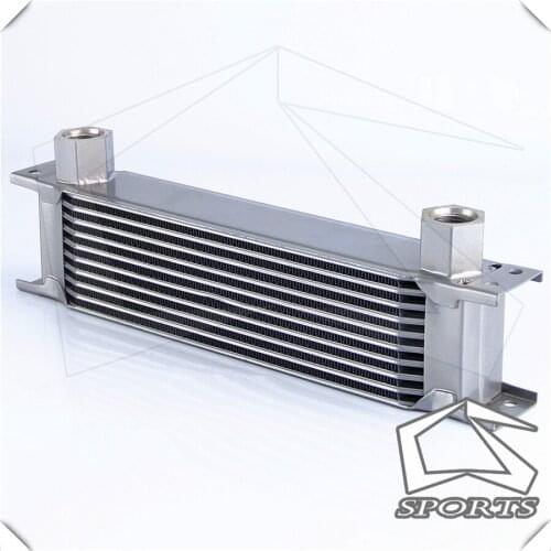 AN10 Female 10 Row Universal Oil Cooler 330 X 70 X 51mm 7/8-14 Threads