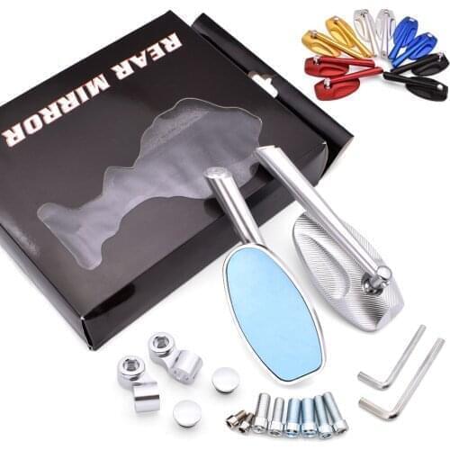 New Motorcycle Rear View Mirror CNC Moto Side Mirrors Billet Aluminum For Suzuki Bandit 650 DL1000 GSF1200 GSF1250 GSF650 DL650