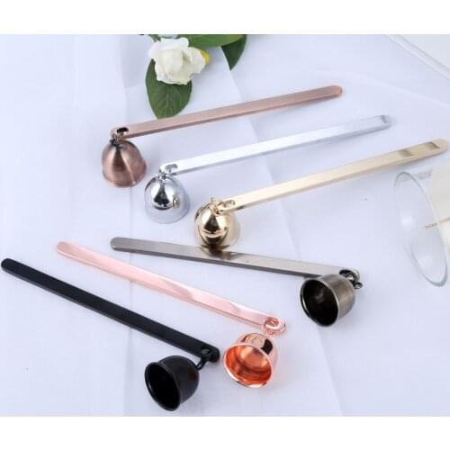 1Pc Bell Shaped Candle Snuffer Wicks Tool Put Off Flame Stainless Steel Home Hotel Banquet Wedding Candle Core Extinguisher Tool