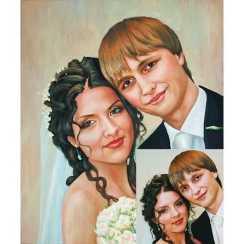 100% hand painted oil painting on canvas # Artist Custom Photo picture oil painting - best festival Birthday gift - free ship