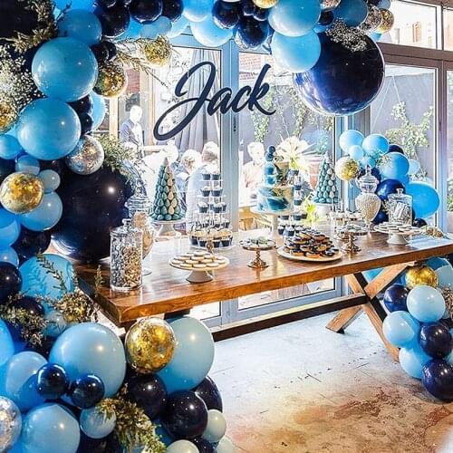 106Pcs Navy Blue Balloon Arch Kit Boy Baby Shower Balloon Wedding Birthday Wreath Party Decoration Supplies Anniversary Props