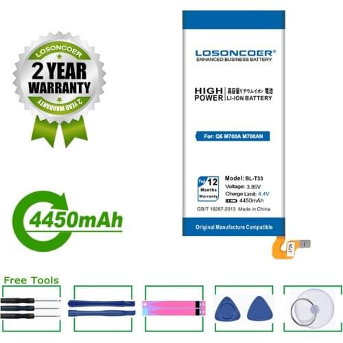 LOSONCOER Battery 4350mAh BL-T33 Battery For LG Q6 M700A M700AN M700DSK M700N