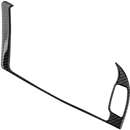 Car Carbon Fiber GPS Navigator Panel Trim Cover Frame Black Fit For Audi A4 2009 2010 2011 2012 2013 2014 2015 2016 LHD