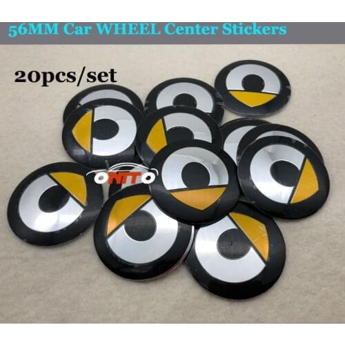 56MM Car emblem logo badge Car wheel hub stickers For Smart 2013 2014 2015 2016 2017 Auto Covers label Logo