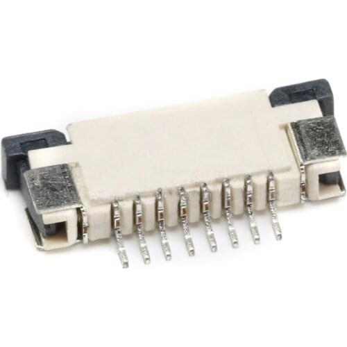 Free shipping 20pc FFC/FPC 8P 1mm Pitch Cable socke Flat Connector TOP Contact 8PIN