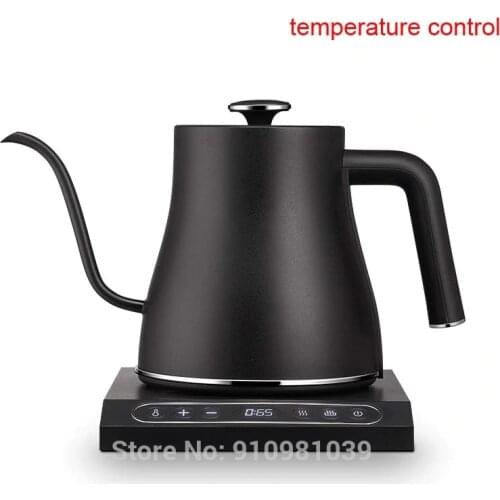 0.8L Gooseneck long nozzle teapot kettle temperature control Stainless Steel electric coffee pot With insulation