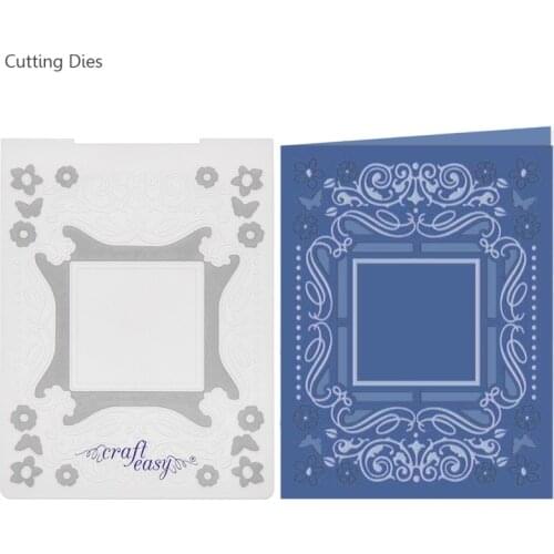 Crafteasy 6 Designs Butterfly Cutting With Embossing Folder Plastic 4.25x5.5" For Scrapbooking DIY Photo Album Card Making