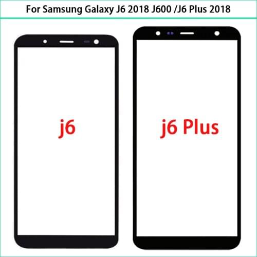 For Samsung Galaxy J6 2018 J600 J600F / J6 Plus 2018 J610 J610F Phone Touch Screen LCD Front Outer Glass Panel Replacement