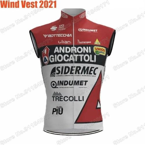 Maillot 2021 ANDRONI Team Windproof Lightweight Wind Vest Cycling Vest Race Road Cycling Jersey Sleeveless MTB Ropa Ciclismo
