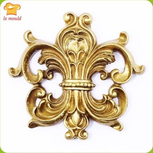 2021 New Baroque Fondant Silicone Mould Soap Candle Aromatherapy Tool DIY Baking Mold