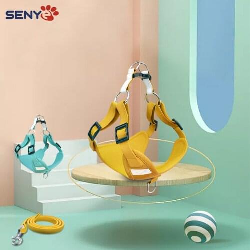 The New Pet Supplies Suede Six Colors Dog Chest Back Small And Medium-Sized Dog Vest Type Leash Pet Reflective Dog Chest Harness