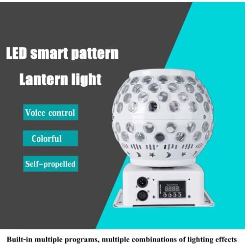 Nouveau LED contrôle du son cristal boule magique double couche rotative lumière laser dj disco musique fête danse fête performa
