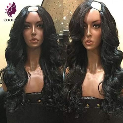 Body Wave 2*4'' U Part Wig Human Hair Wigs Brazilian U Part Wig Remy Hair Natural Color Glueless Left/Right/Middle U Part Wigs