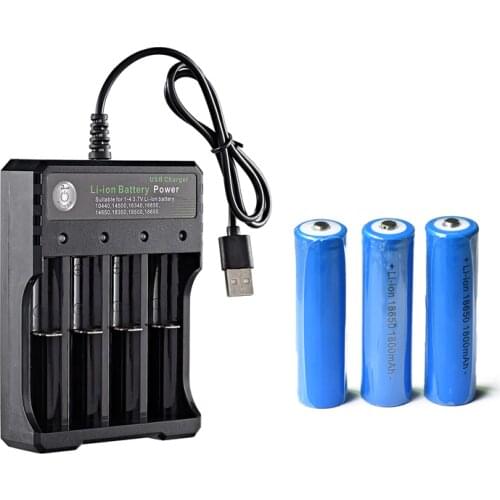 Hunting Night Vision Scope 18650 Battery and charger 3pcs batteries for night vision rifle scope camera