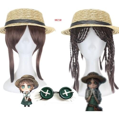 Games Identity V Cosplay Wigs Gardener Emma Woods Wig Hat Halloween Carnival Party Costume Role Play Wig