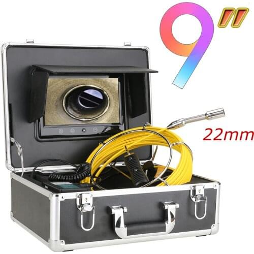 9" TFT Pipe Inspection Video Camera IP68 HD 1000TVL Drain Sewer Pipeline Industrial Endoscope System 10/20/30/40/50M