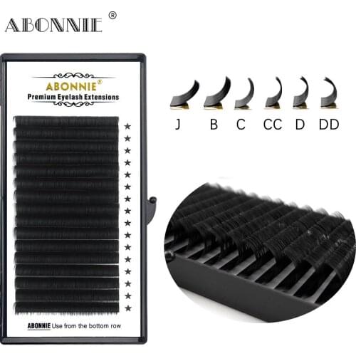 Abonnie Mink Individuals Eyelashes Vendor Silk Lash Extrension Tray Matte Individual Eyelash Extentions
