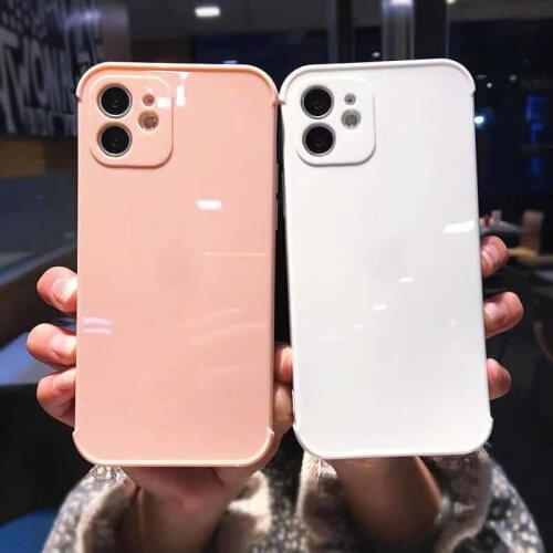 Luxury Candy Solid Color TPU Phone Case For iPhone 11 12 Mini 12 Pro X XR XS Max SE 2020 7 8 Plus Soft Silicone Shockproof Cover