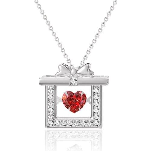 S925 Sterling Silver Love Heart Zircon Necklace Female Ins Korean Fashion Wild Clavicle Chain Birthday Gift