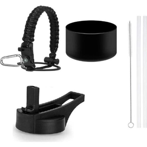 Straw Lid for Hydro Flask Water Bottle,with Safety Ring and Carabiner,for Most Brands Wide Mouth Sport Water Bottles