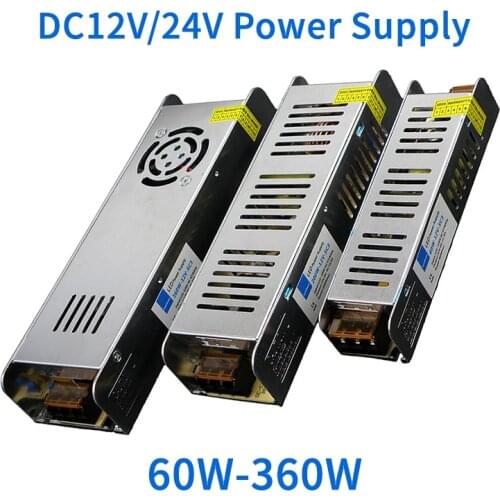 Lighting Transformers DC12V 24V Switching Power Supply Adapter AC110-220V To DC12/24V 1A 2A 5A 10A 20A 30A LED Driver Strip Lab