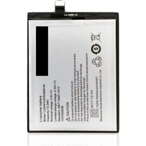 Original smartphone battery for UMi EMAX (3.8V, 3500 mAh, Li3834T43P6h886740)