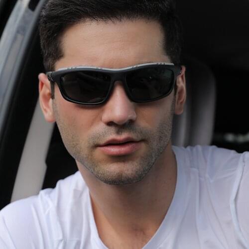 High-end Rectangule Driver Sun Glasses Polarized Mirror Sunglasses Custom Made Myopia Minus Prescription Lens -1 to -6