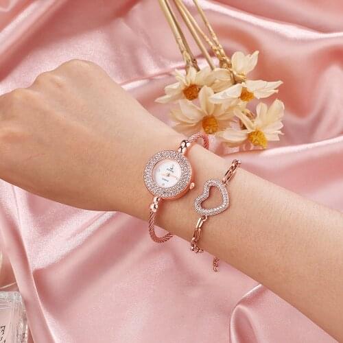 Buy 1 for 1pcs Good quality watches women white band simple watch dial ladies quartz watches alloy 2 colors