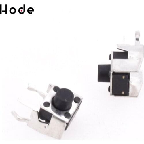 20pcs 6*6*6mm PCB Momentary Tactile Tact Push Button Switch Right Angle 6x6x6mm With stent