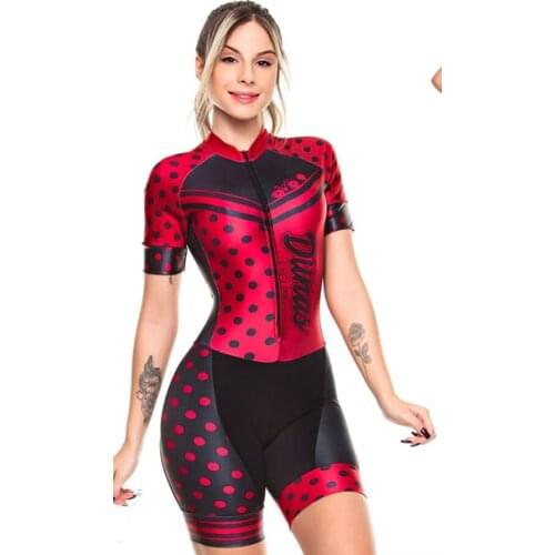 2021 Pro Team Triathlon Suit Womens Cycling Jersey Skinsuit Jumpsuit Maillot Cycling Ropa ciclismo set pink gel pad