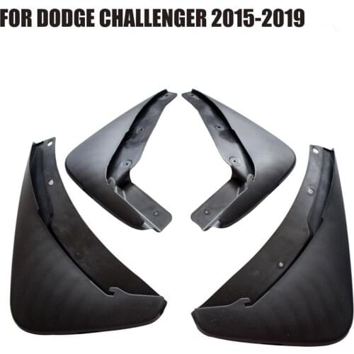 4PCS Deluxe Mud Flaps Splash Guards Front Rear Set For Dodge Challenger 2015 2016 2017 2018 2019 YC101043