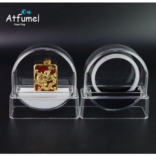 5Pcs Acrylic Bangle Jewelry Storage Box With Clear Lid Bracelet Jade Display Protection Case Joyeros Organizador De Joyas