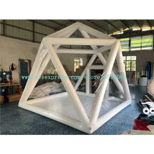 Outdoor large mobile airtight tent, PVC square transparent tent, leisure stargazing hotel
