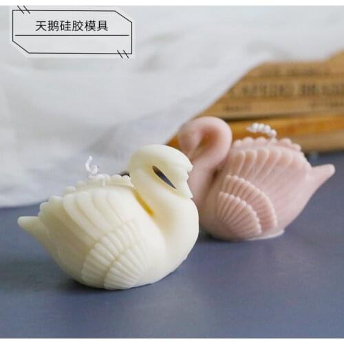 Big Swan silicone Mold making Fondant Chocolate Cake Decoration tools Handmade Silica Soap form