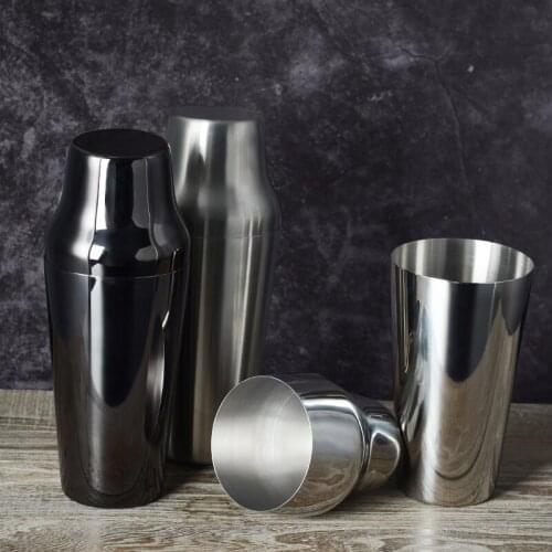 French-style large mirror round protein shaker drinking stainless steel cocktail shaker 650ML
