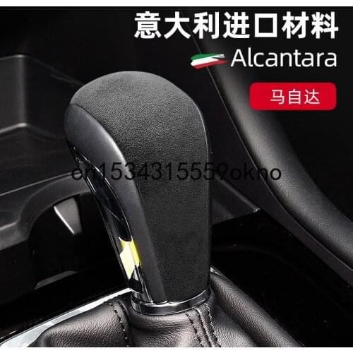 For Mazda 3 Axela CX-30 2020 Alcantara Suede Gear Sleeve Cover Handle Cover Accessories
