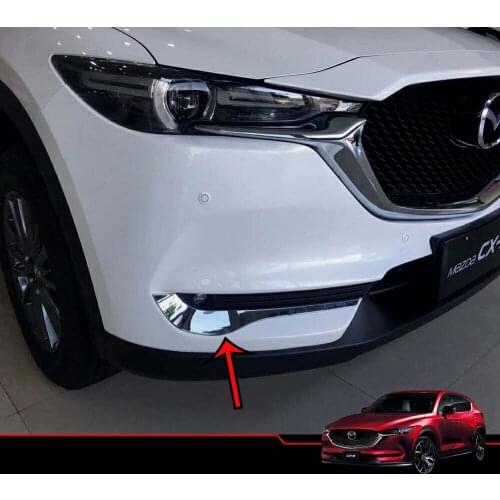 For Mazda CX-5 CX5 2017 2018 Front Fog Light Foglight Lamp Under Protector Lid Eyelid Eyebrows Cover Kit Trim