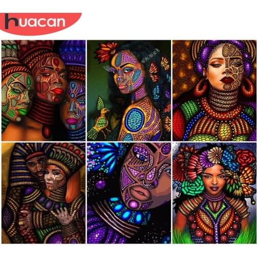 HUACAN Oil Painting By Number Girl Drawing On Canvas Hand Painted Paintings Gift DIY Pictures By Numbers Figure Kits Home Decor