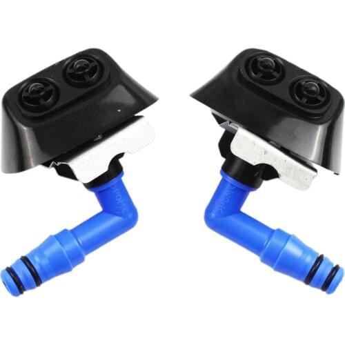 Set of 2, Front Left Right Bumper Headlight Washer Sprayer Nozzles Jet & Clip for Saab 93 03-12 12803972, Car Replace Part