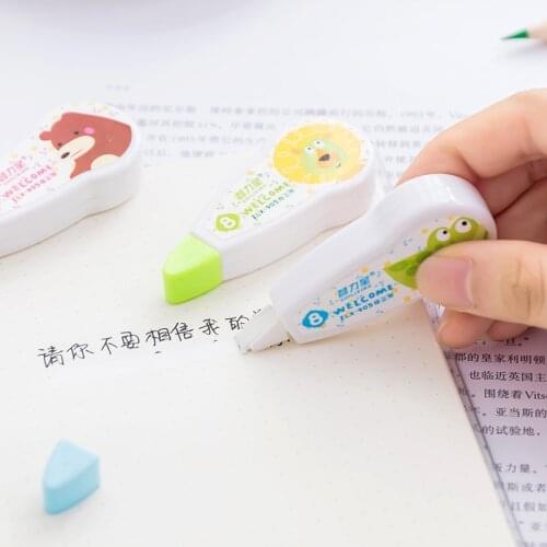 Korea creative stationery intelligence star cartoon animal correction tape office students stationery supplies correction tape 8