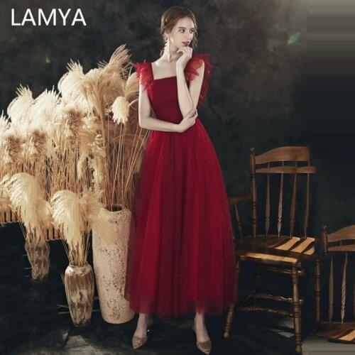 Lamya Women's Evening Dresses Below The Knee
