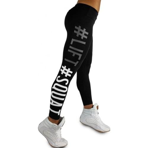 NEW Tightening Leggings Women Leggins Female Elastic Pant Capri Women Fitness Leggings Letters Print Slim Trouser