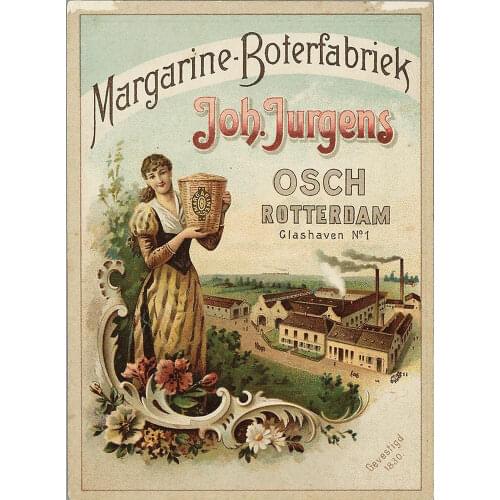 Margarine Boterfabriek METAL TIN SIGN POSTER WALL PLAQUE