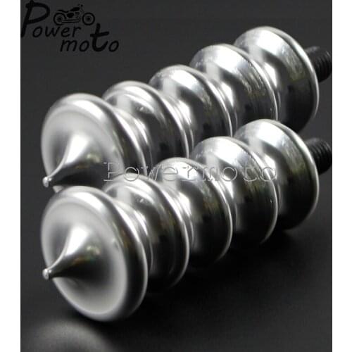 1 Pair Motorcycle Chrome Balls Cycles Ribbed Footpeg Shifter Peg Footrest For Harley Sportster Bobber Chopper Cafe Racer Custom