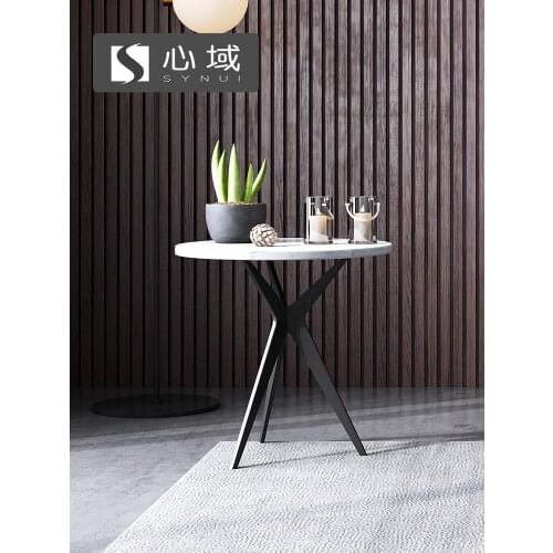 Marble Corner Table Sofa Side Table Modern Minimalist Living Room Small Coffee Table Round Table Nordic Round Tea Table Side Tab