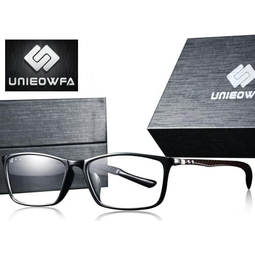 Carbon Fiber Frame Prescription Glasses Men Optical Myopia Eyeglasses Frame Transparent Clear Korean Full Frame Spectacles Brand