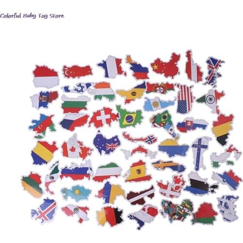 50pcs DIY Motorcycle Skateboard Notebook Suitcase Waterproof Sticker Decal Travel City Landscape Cartoon Graffiti Sticker