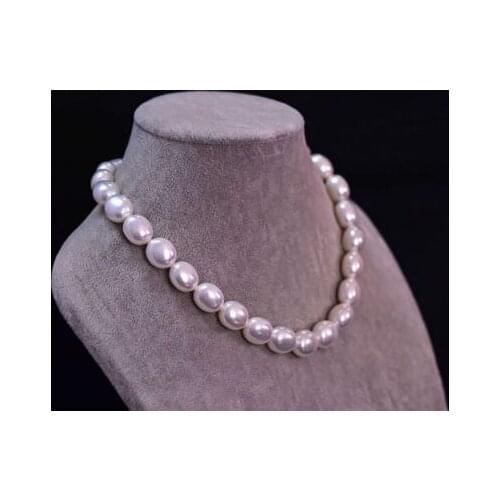 Wholesales Noble 13x15mm south sea white shell pearl necklace 18" fashion jewellery